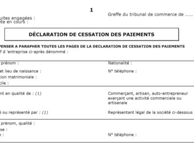 Dépôt de bilan : Comment déclarer une cessation des paiements ?