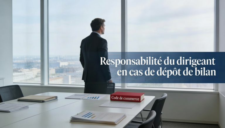 responsabilite du dirigeant en cas de depot de bilan