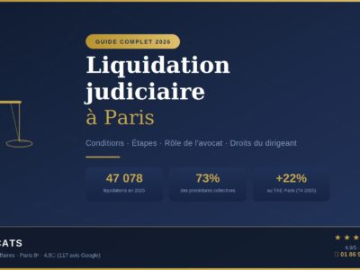 Liquidation judiciaire à Paris : le guide complet 2026 par un avocat | LLA Avocats Paris