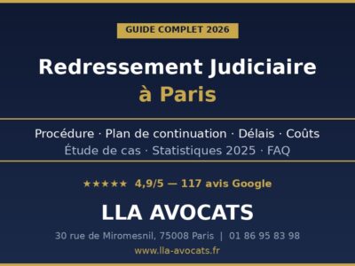 Avocat Redressement Judiciaire à Paris